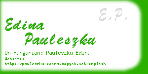 edina pauleszku business card